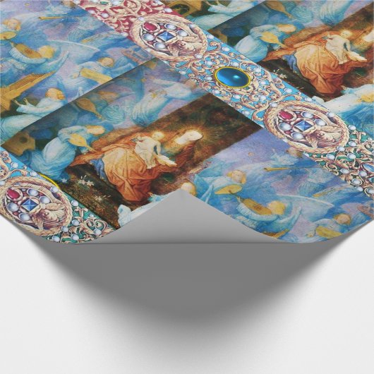 JUNGFRAU UND KIND, ANGELKONZERT,WERTVOLLE JUELE GESCHENKPAPIER (Ecke)