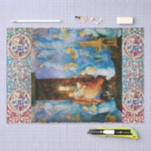 JUNGFRAU UND KIND, ANGELKONZERT,WERTVOLLE JUELE SEIDENPAPIER (Handwerk)