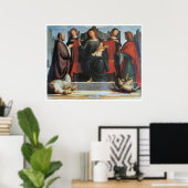 Jungfrau und Kind begeisterten... Poster (Heimbüro)