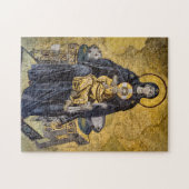 Jungfrau und Kind - Byzantinisches Mosaiksymbol Puzzle (Horizontal)