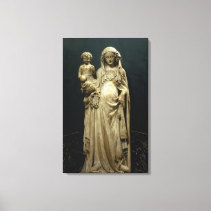 Jungfrau und Kind, c.1375 (Alabaster) Leinwanddruck
