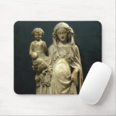 Jungfrau und Kind, c.1375 (Alabaster) Mousepad (Mit Mouse)