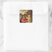 Jungfrau und Kind c.1465-70 Quadratischer Aufkleber (Tasche)