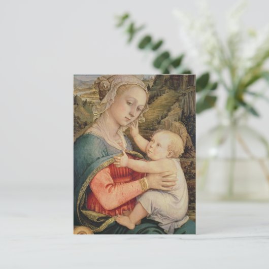 Jungfrau und Kind, c.1465 Postkarte (Stehend Vorderseite)