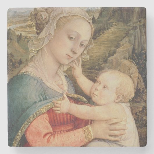Jungfrau und Kind, c.1465 Steinuntersetzer (Vorderseite)