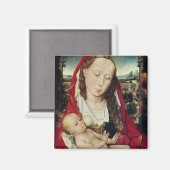 Jungfrau und Kind, c.1467-70 Magnet (Vorderseite/Rückseite)