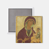 Jungfrau und Kind, c.1500 Magnet (Vorderseite/Rückseite)
