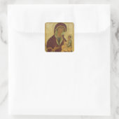 Jungfrau und Kind, c.1500 Quadratischer Aufkleber (Tasche)