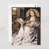 Jungfrau und Kind der flämischen Renaissance Postkarte (Vorne/Hinten)