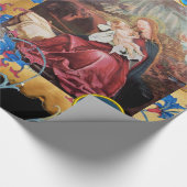 JUNGFRAU UND KIND, FLORALISCHE CHRISTMAS GESCHENKPAPIER (Ecke)