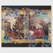 JUNGFRAU UND KIND, FLORALISCHE CHRISTMAS GESCHENKPAPIER (Flach)