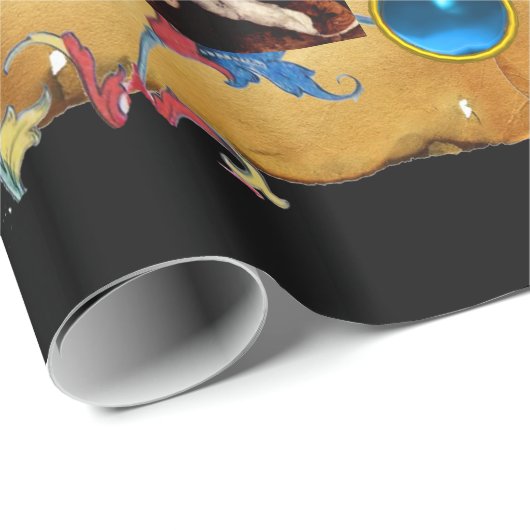 JUNGFRAU UND KIND, FLORALISCHE CHRISTMAS GESCHENKPAPIER (Rolleneckpunkt)