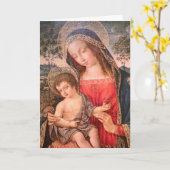 Jungfrau und Kind II Weihnachtskarte Karte (Gelbe Blume)