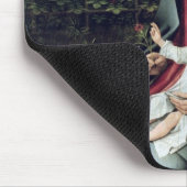 Jungfrau und Kind im kleinen Garten Mousepad (Ecke)