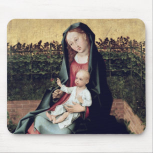 Jungfrau und Kind im kleinen Garten Mousepad