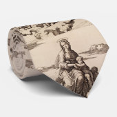 Jungfrau und Kind in den Wolken Krawatte (Gerollt)