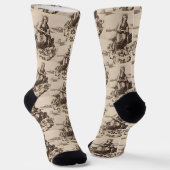 Jungfrau und Kind in den Wolken Socken (Gewinkelt)