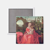 Jungfrau und Kind "Madonna mit der Iris", 1508 Magnet (Vorderseite/Rückseite)