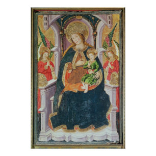 Jungfrau und Kind mit Angel Musicians Poster