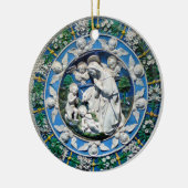 JUNGFRAU UND KIND MIT ANGELN , FOTOVORLAGE KERAMIK ORNAMENT (Links)