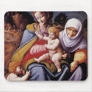Jungfrau und Kind mit dem Heiligen Elisabeth Mousepad