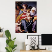 Jungfrau und Kind mit dem Heiligen Elisabeth Poster (Heimbüro)