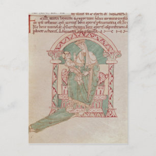 Jungfrau und Kind mit dem Hl. Gregory the Great Postkarte