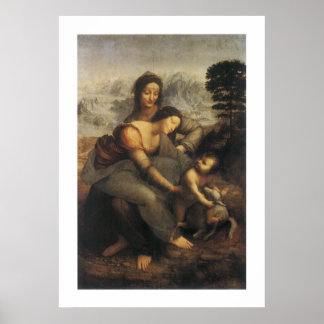 Jungfrau und Kind mit der Heiligen Anne Poster