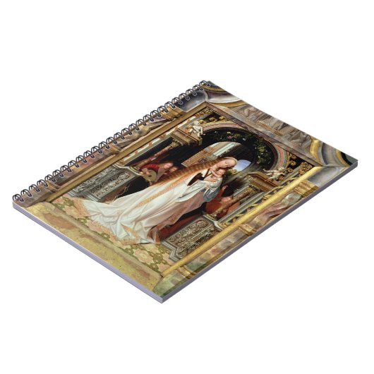 Jungfrau und Kind mit drei Engeln, zentrale Platte Notizblock (Linke Seite)