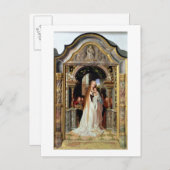 Jungfrau und Kind mit Drei Engeln, zentrale Tafel Postkarte (Vorne/Hinten)