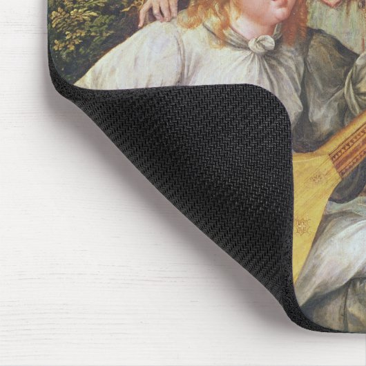 Jungfrau und Kind mit Engeln Mousepad (Ecke)