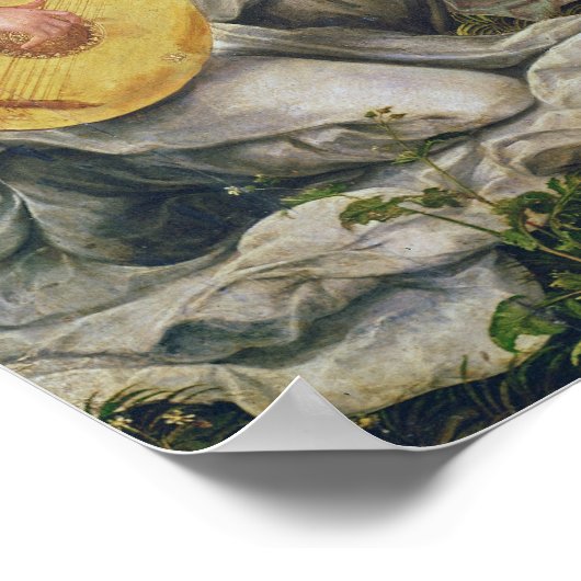 Jungfrau und Kind mit Engeln Poster (Ecke)