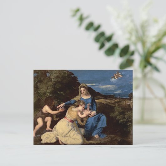 Jungfrau und Kind mit Heiligen, 1532 Postkarte (Stehend Vorderseite)