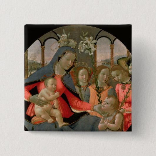 Jungfrau und Kind mit Johannes der Baptist Button (Vorderseite)