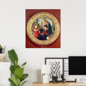 Jungfrau und Kind mit John the Baptist Poster (Heimbüro)
