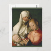 Jungfrau und Kind mit Saint Anne von Durer Postkarte (Vorne/Hinten)