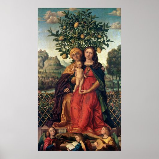 Jungfrau und Kind mit St. Anne, 1510-18 Poster (Vorne)