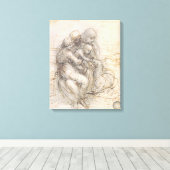 Jungfrau und Kind mit St. Anne, c.1501-10 (Pen und Leinwanddruck (Insitu (Holzboden))