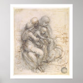 Jungfrau und Kind mit St. Anne, c.1501-10 (Pen und Poster (Vorne)