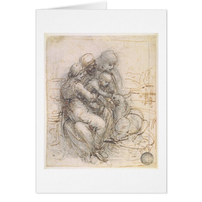 Jungfrau und Kind mit St Anne, c.1501-10 (Stift (Vorne)