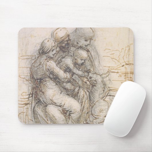 Jungfrau und Kind mit St Anne, c.1501-10 (Stift Mousepad (Mit Mouse)