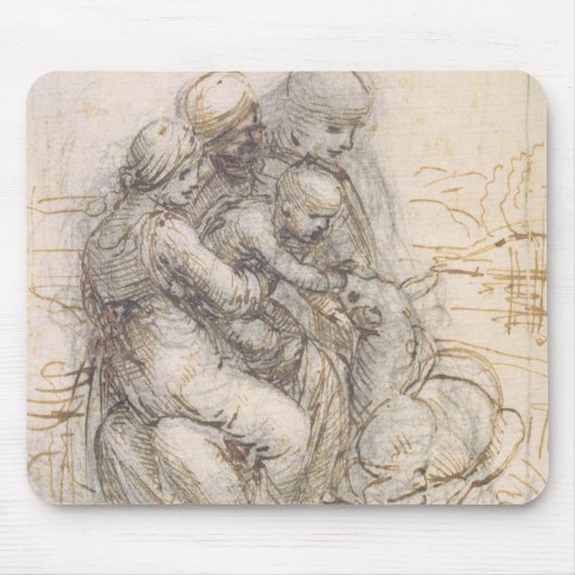 Jungfrau und Kind mit St Anne, c.1501-10 (Stift Mousepad (Vorne)