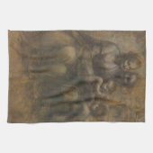 Jungfrau und Kind mit St Anne durch Leonardo da Geschirrtuch (Horizontal)