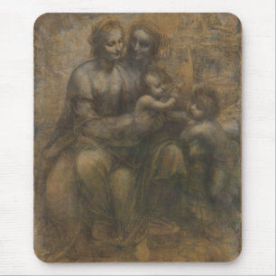 Jungfrau und Kind mit St Anne durch Leonardo da Mousepad