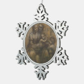 Jungfrau und Kind mit St Anne durch Leonardo da Schneeflocken Zinn-Ornament (Rechts)