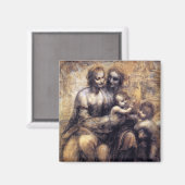 Jungfrau und Kind mit St. Anne Sketch Magnet (Vorderseite/Rückseite)