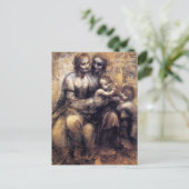 Jungfrau und Kind mit St. Anne Sketch Postkarte (Stehend Vorderseite)