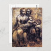 Jungfrau und Kind mit St. Anne Sketch Postkarte (Vorne/Hinten)