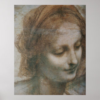 Jungfrau und Kind mit St. Anne und St. John Poster