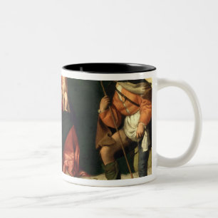 Jungfrau und Kind mit St Anthony von Padua Zweifarbige Tasse